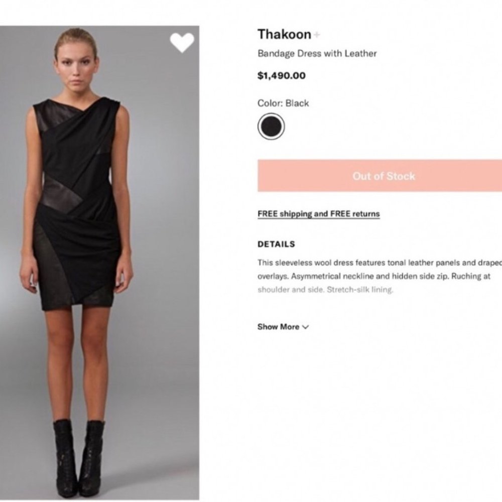Thakoon Bandage Dress with leather - Picture 2 of 8